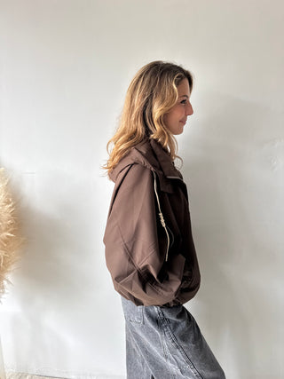 Brown rainjacket