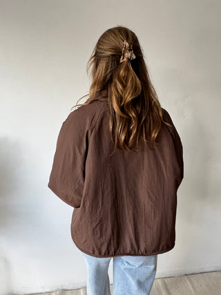 Brown reversible jacket