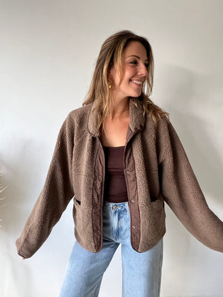 Brown reversible jacket