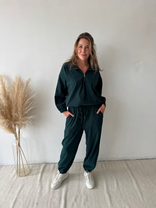 Green corduroy set