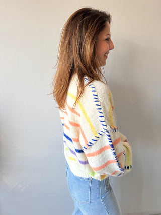 Colorful striped soft knit