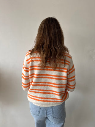 Soft striped orange knit