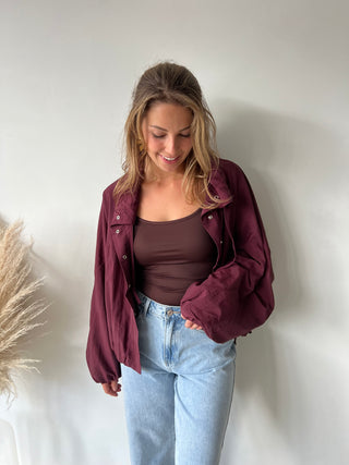 Burgundy lightweight jacket