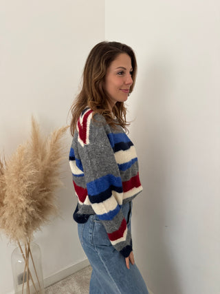 Colorblock autumn knit