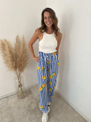 Lemons striped pants