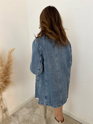Blue vintage denim blazer