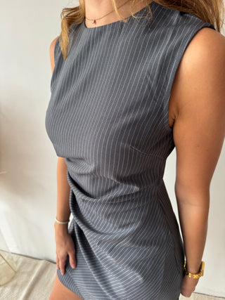 Grey asymmetric dress