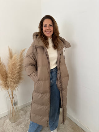 Taupe puffer coat