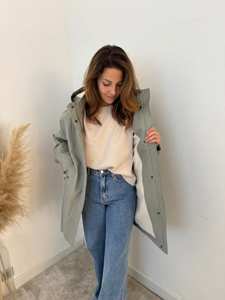 Kaki rain jacket