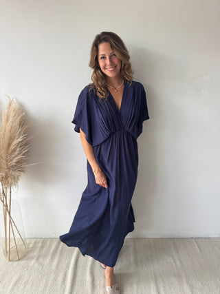 Navy maxi dress