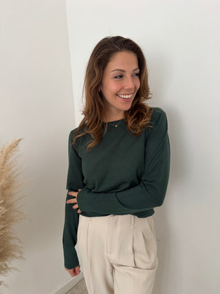 Soft simple dark green knit