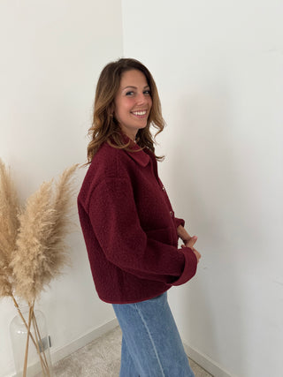 Burgundy fall jacket