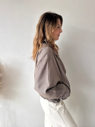 Camel checked jacket