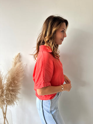 Coral tetra blouse