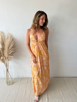 Yellow bohemian dress