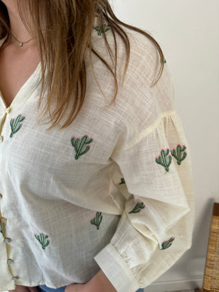 Cactus long sleeve blouse