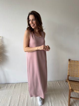 Soft pink flowy dress