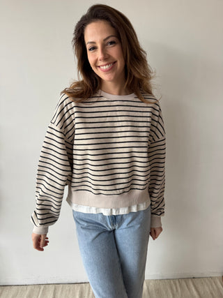 Navy striped sweater