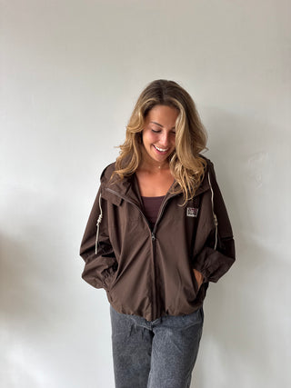 Brown rainjacket