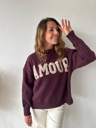 Burgundy amour knit