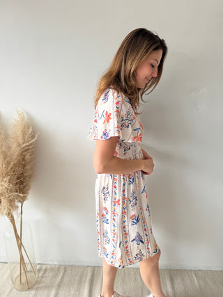 Peach blue summer dress