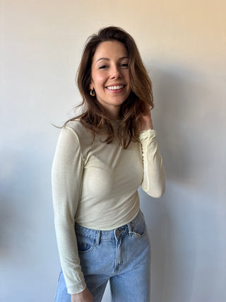 Yellow cashmere top