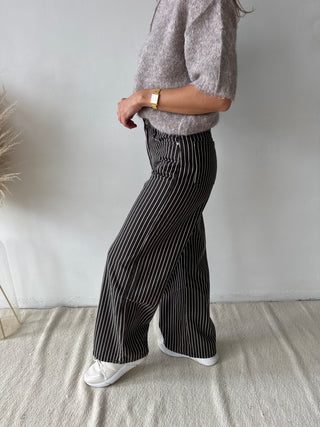 Brown striped pants