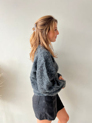 Dark grey autumn knit