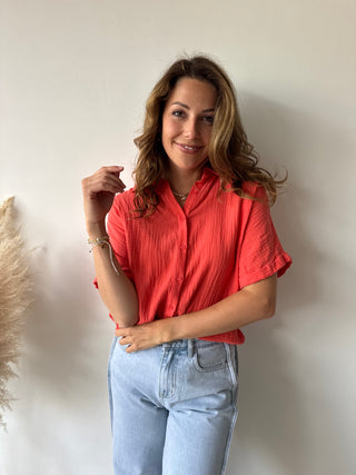 Coral tetra blouse