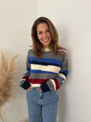 Colorblock autumn knit