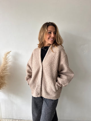 Taupe teddy vest