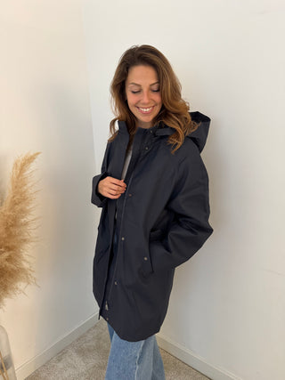 Navy rain jacket
