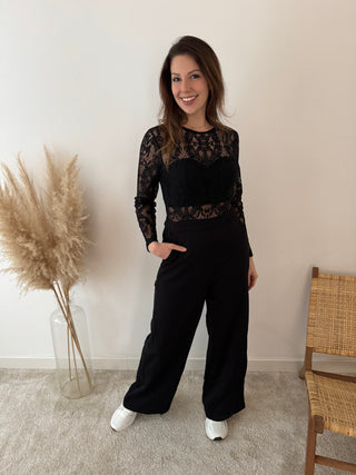 Lace black jumpsuit