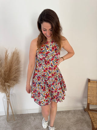 Colorful flowers cute summer dress