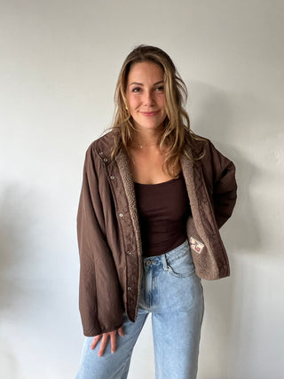 Brown reversible jacket
