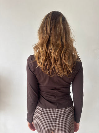 Brown knot top