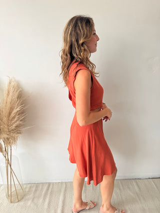 Terracotta cut out dress