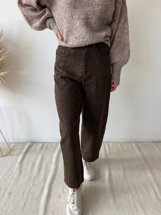 Leopard brown pants