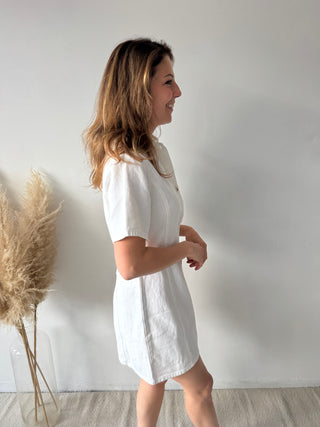 White denim summer dress