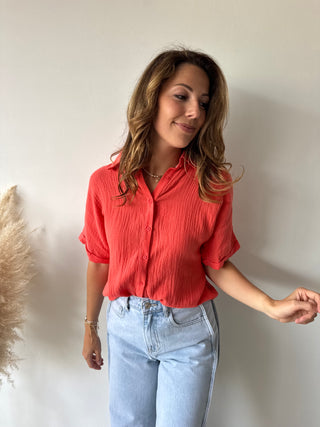 Coral tetra blouse