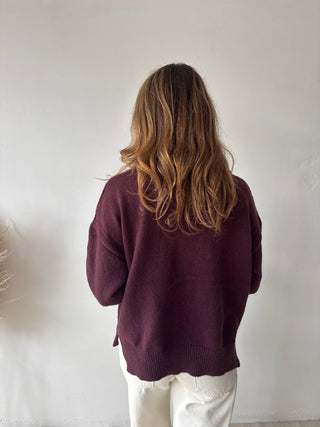 Burgundy amour knit