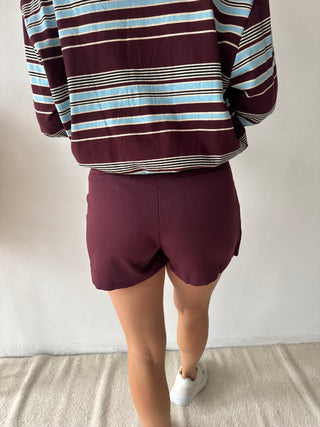Burgundy skort