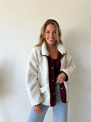 Burgundy reversible jacket