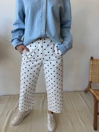 Polka dots denim