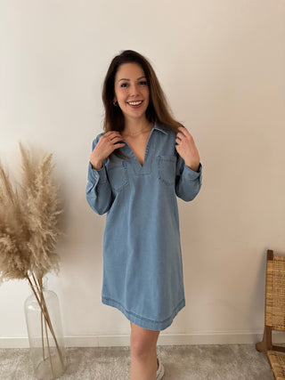 Blue denim dress