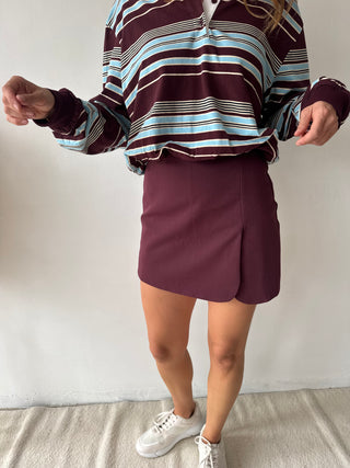 Burgundy skort