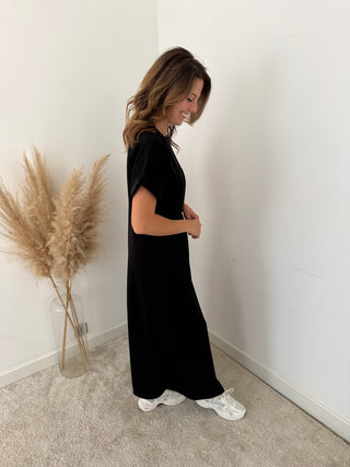 Soft black knot dress