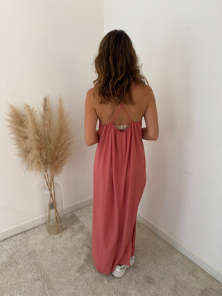 Pink flowy dress