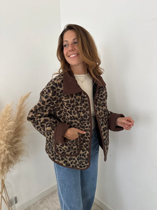 Leopard fall jacket
