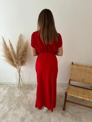 Red classy dress